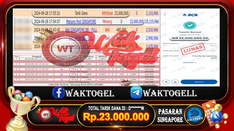 BUKTI PEMBAYARAN SINGAPORE WAKTOGEL