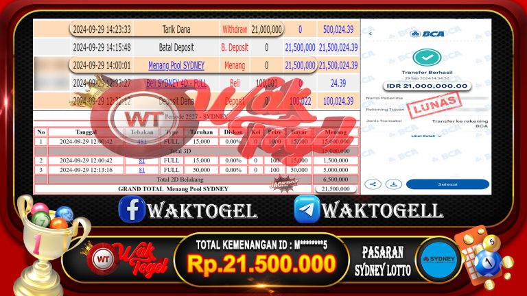 BUKTI PEMBAYARAN SYDNEY LOTTO WAKTOGEL