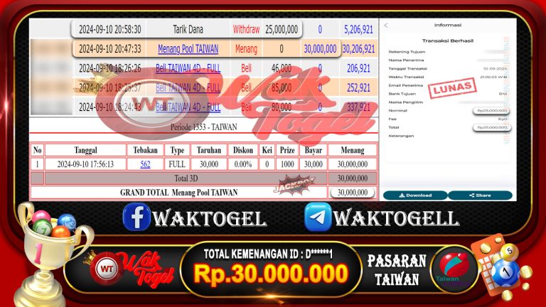 BUKTI PEMBAYARAN TAIWAN WAKTOGEL