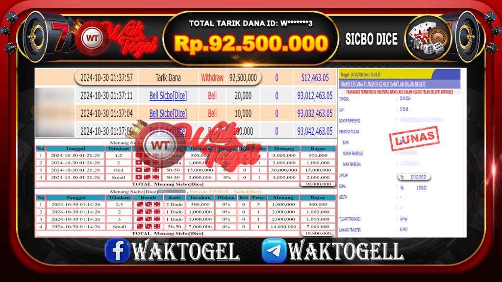 BUKTI PEMBAYARAN CASINO WAKTOGEL