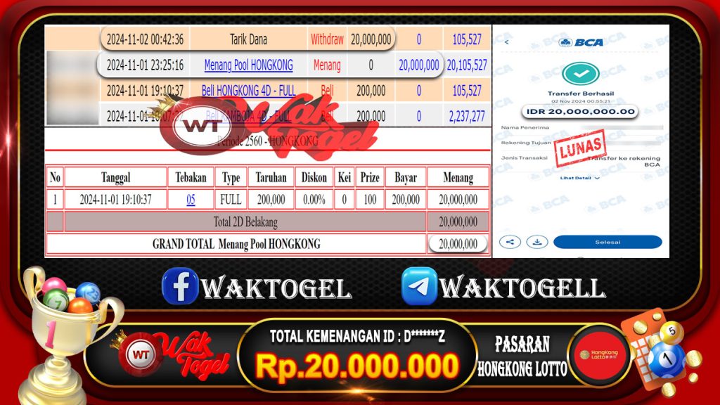 BUKTI PEMBAYARAN HONGKONG LOTTO WAKTOGEL