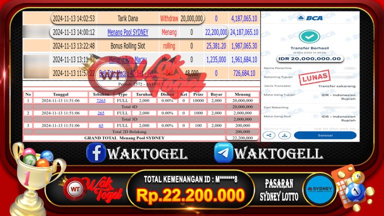 BUKTI PEMBAYARAN SYDNEY LOTTO WAKTOGEL