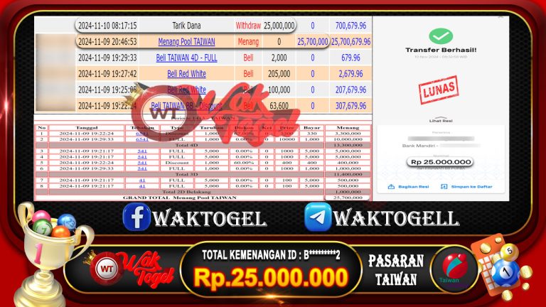 BUKTI PEMBAYARAN TAIWAN WAKTOGEL