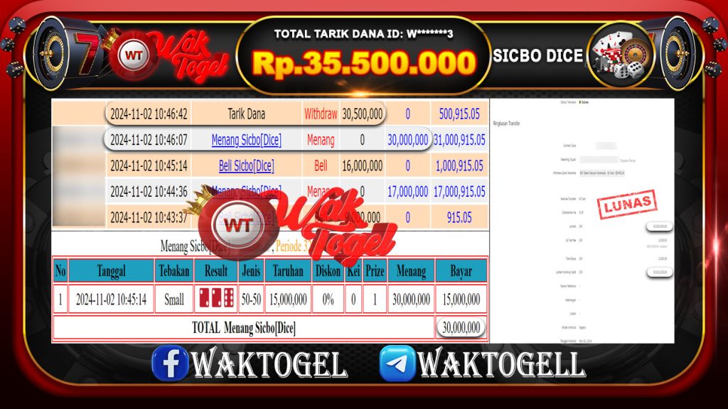 BUKTI PEMBAYARAN CASINO WAKTOGEL