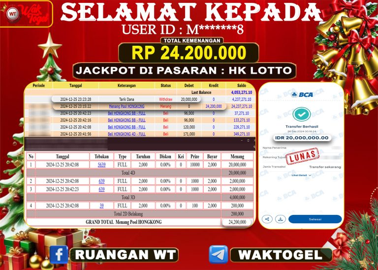 BUKTI PEMBAYARAN HONGKONG LOTTO WAKTOGEL