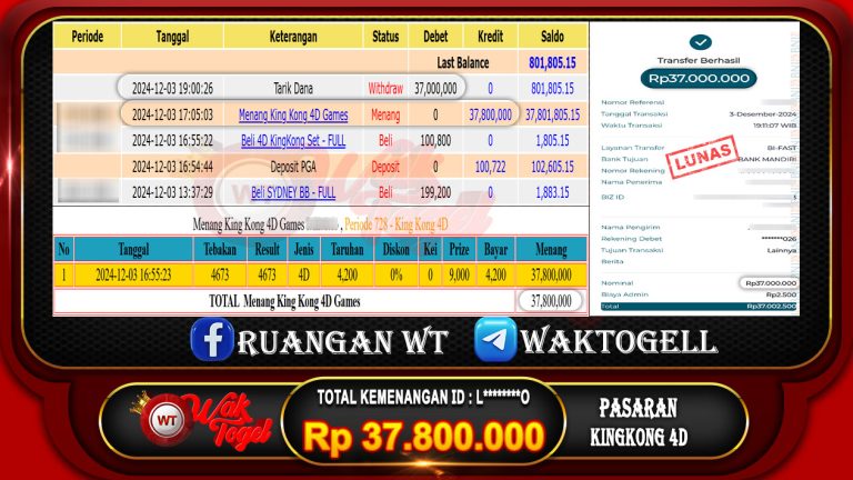 BUKTI PEMBAYARAN KINGKONG WAKTOGEL