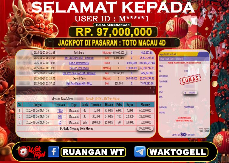 BUKTI PEMBAYARAN TOTO MACAU 4D WAKTOGEL