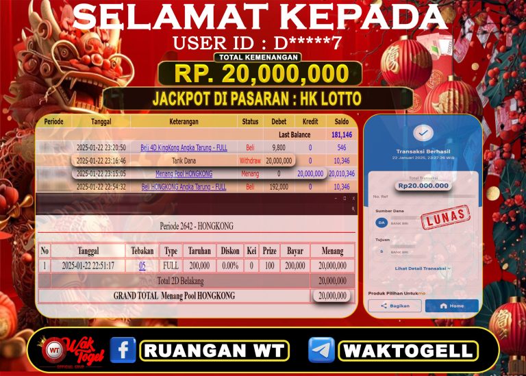 BUKTI PEMBAYARAN HONGKONG LOTTO WAKTOGEL