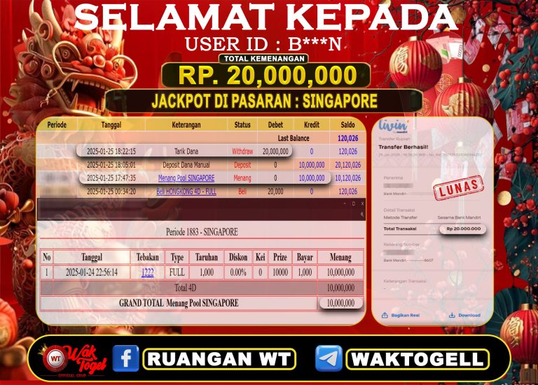 BUKTI PEMBAYARAN SINGAPORE WAKTOGEL