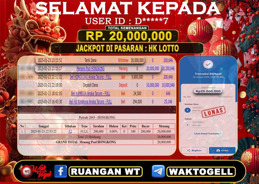 BUKTI PEMBAYARAN HONGKONG LOTTO WAKTOGEL