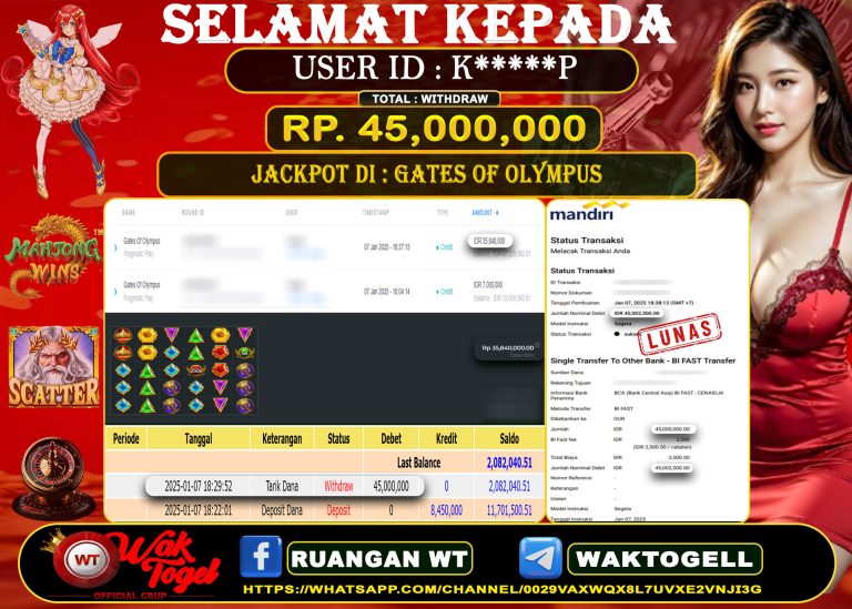 BUKTI PEMBAYARAN SLOT WAKTOGEL