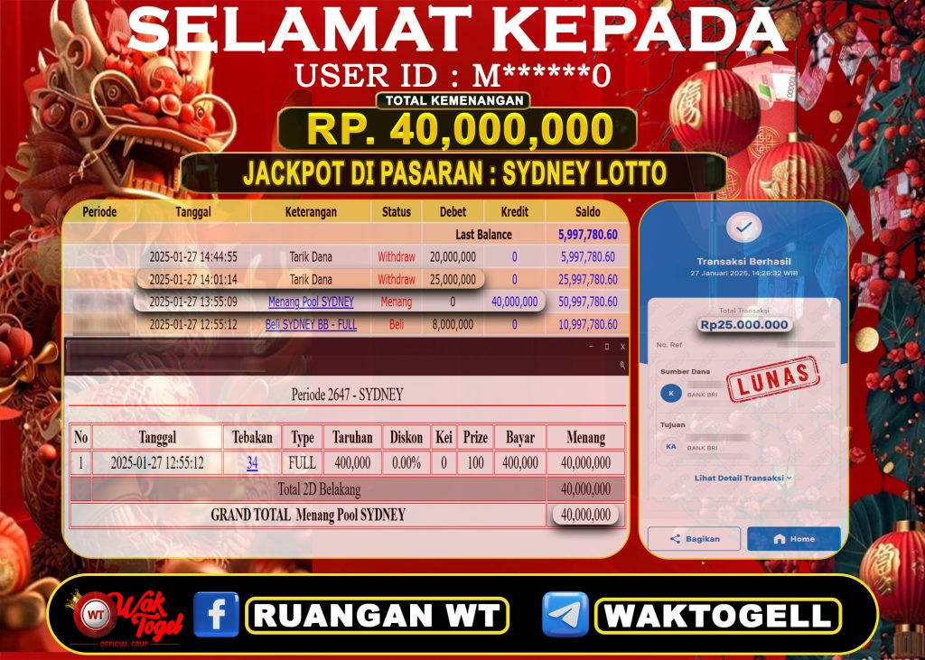 BUKTI PEMBAYARAN SYDNEY LOTTO WAKTOGEL