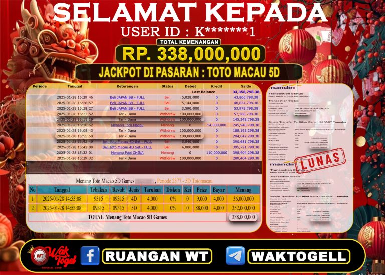 BUKTI PEMBAYARAN TOTO MACAU 5D WAKTOGEL