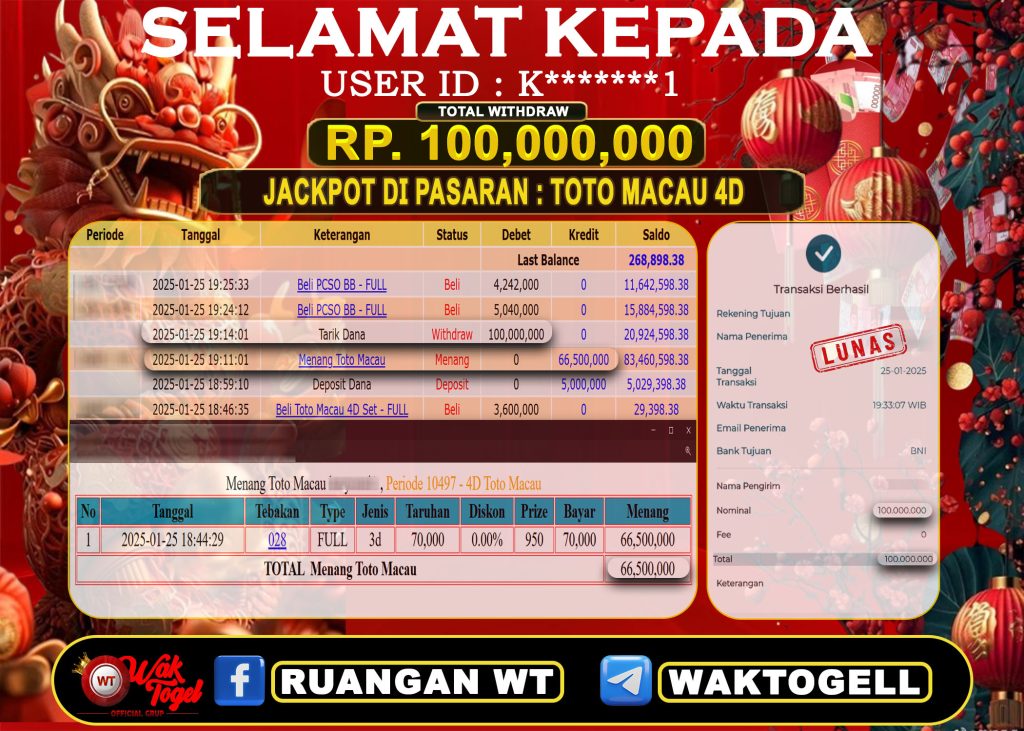 BUKTI PEMBAYARAN TOTO MACAU 4D WAKTOGEL