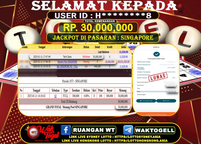 BUKTI PEMBAYARAN SINGAPORE WAKTOGEL