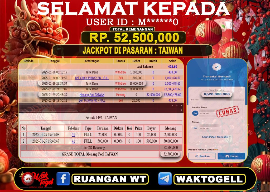 BUKTI PEMBAYARAN TAIWAN WAKTOGEL