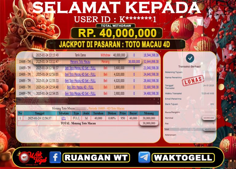 BUKTI PEMBAYARAN TOTO MACAU 4D WAKTOGEL