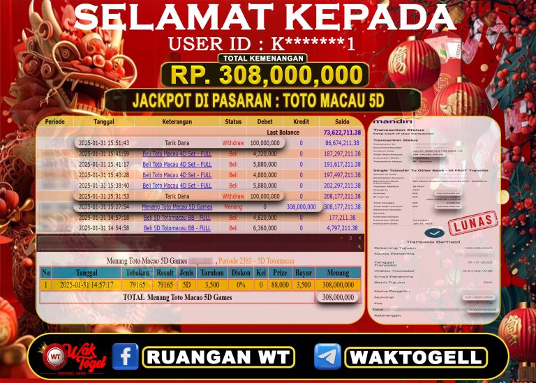 BUKTI PEMBAYARAN TOTO MACAU 5D WAKTOGEL