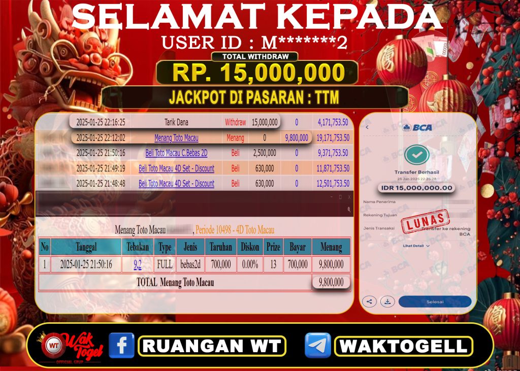 BUKTI PEMBAYARAN TOTO MACAU 4D WAKTOGEL