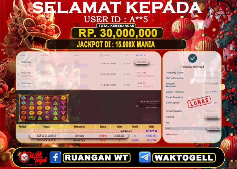 BUKTI PEMBAYARAN SLOT WAKTOGEL