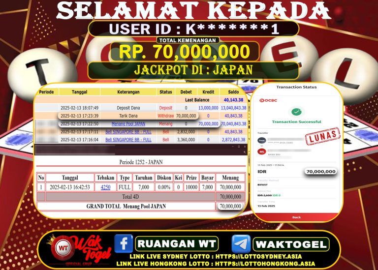 BUKTI PEMBAYARAN JAPAN WAKTOGEL