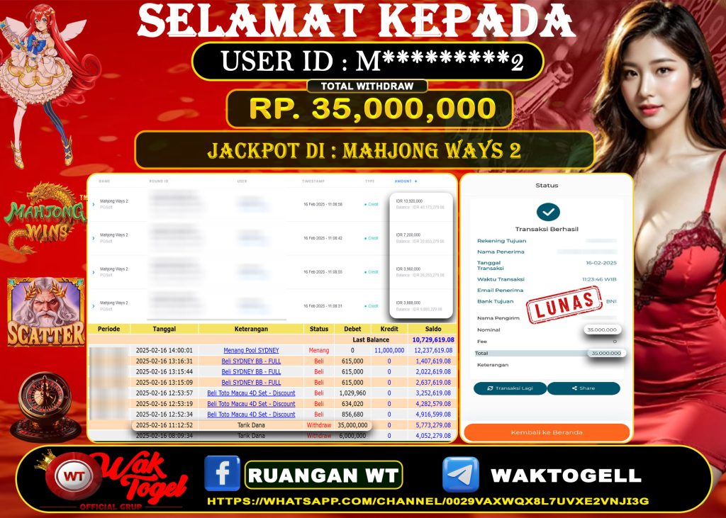 BUKTI PEMBAYARAN SLOT WAKTOGEL