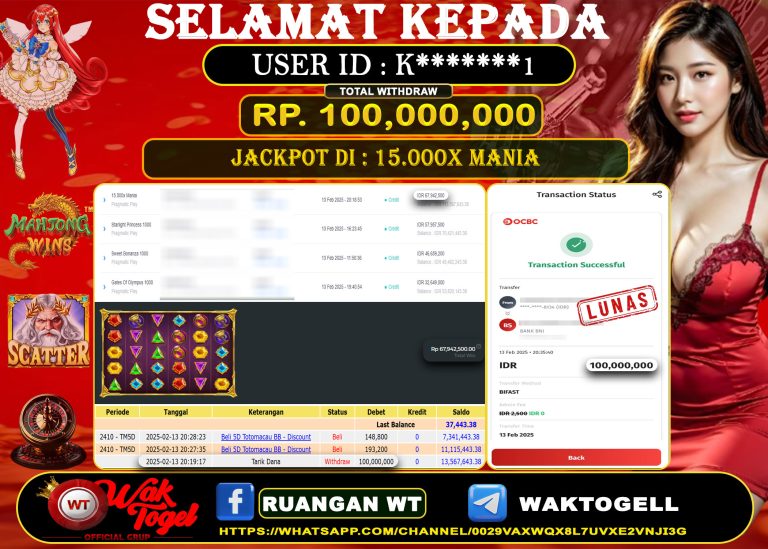 BUKTI PEMBAYARAN SLOT WAKTOGEL