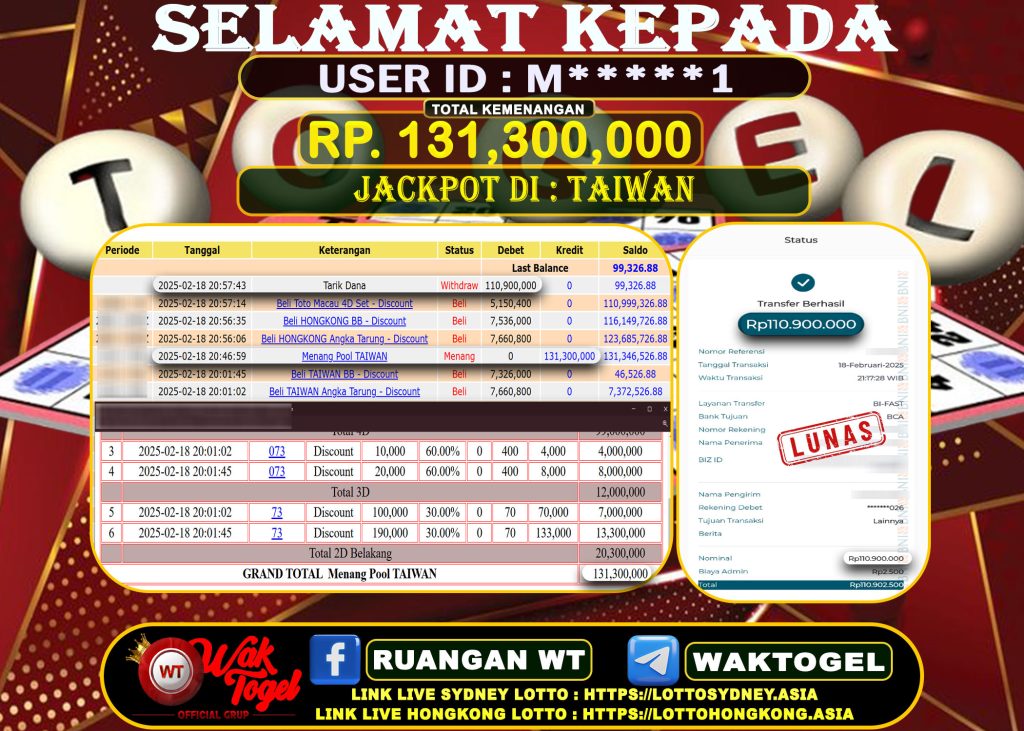 BUKTI PEMBAYARAN TAIWAN WAKTOGEL