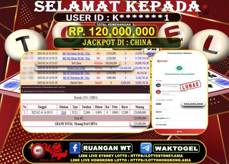 BUKTI PEMBAYARAN CHINA WAKTOGEL