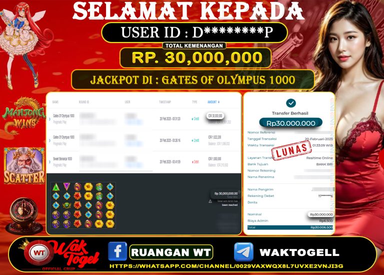 BUKTI PEMBAYARAN SLOT WAKTOGEL