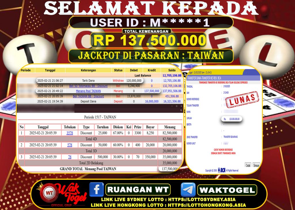 BUKTI PEMBAYARAN TAIWAN WAKTOGEL