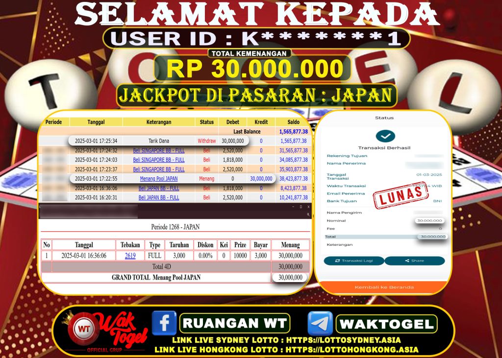 BUKTI PEMBAYARAN JAPAN WAKTOGEL