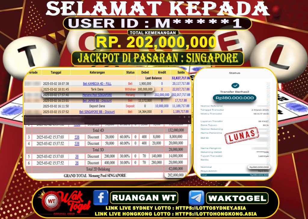 BUKTI PEMBAYARAN SINGAPORE WAKTOGEL