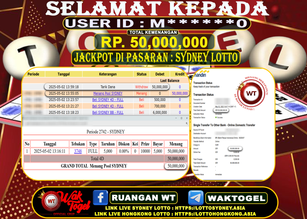 BUKTI PEMBAYARAN SYDNEY LOTTO WAKTOGEL