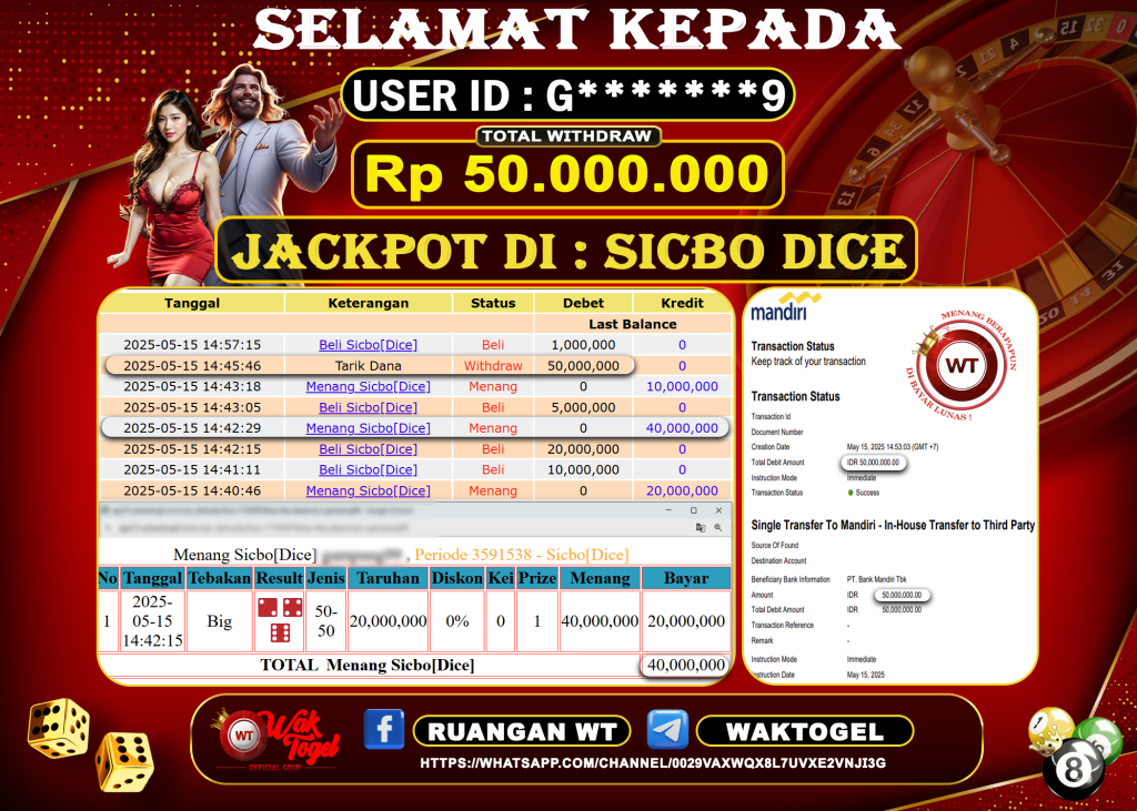 BUKTI PEMBAYARAN CASINO WAKTOGEL