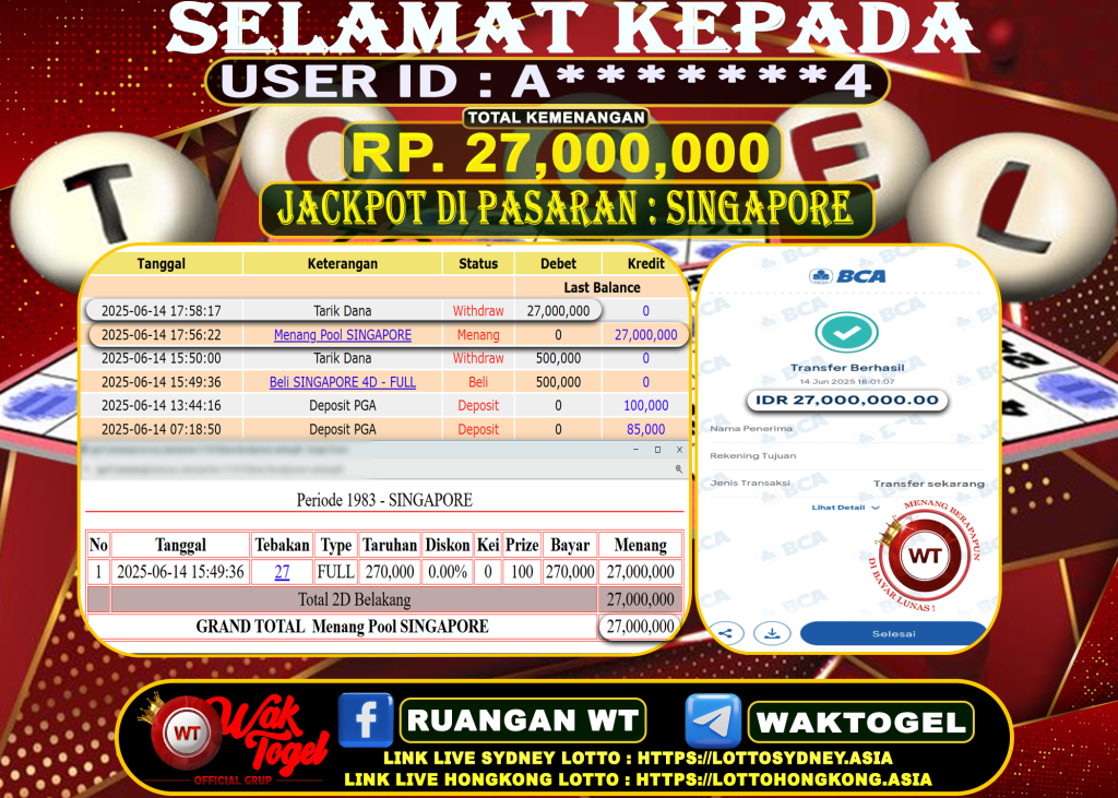 BUKTI PEMBAYARAN SINGAPORE WAKTOGEL
